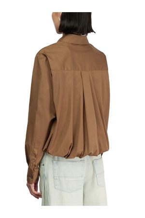Brown cotton poplin shirt SEMI COUTURE | Y5WK08V321